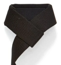 Schiek 20" Basic Padded Lifting Straps - Black -Fitness Supplies Store 1000BPS Schiek Basic Padded Lifting Straps Back Close Up