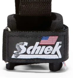 Schiek 6" Dowel Lifting Straps -Fitness Supplies Store 1000DLS Schiek Dowel Lifting Straps Black Wrist Support Close Up