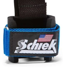 Schiek 6" Dowel Lifting Straps -Fitness Supplies Store 1000DLS Schiek Dowel Lifting Straps Blue Wrist Support Close Up