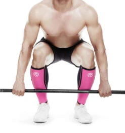 Rehband RX Shin/Calf Sleeve - 5mm - Pink/Black -Fitness Supplies Store 106312 04 Rehband Rx Shin Calf Sleeve Pink 5mm Lifestyle Shot