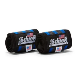 Schiek 12" Wrist Wraps - Black/Blue