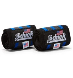 Schiek 18" Wrist Wraps - Black/Blue