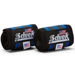 Schiek 24" Wrist Wraps - Black/Blue