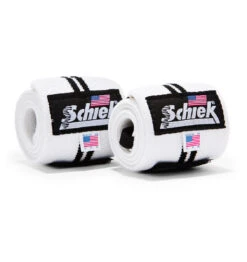Schiek 24" Wrist Wraps - White/Black