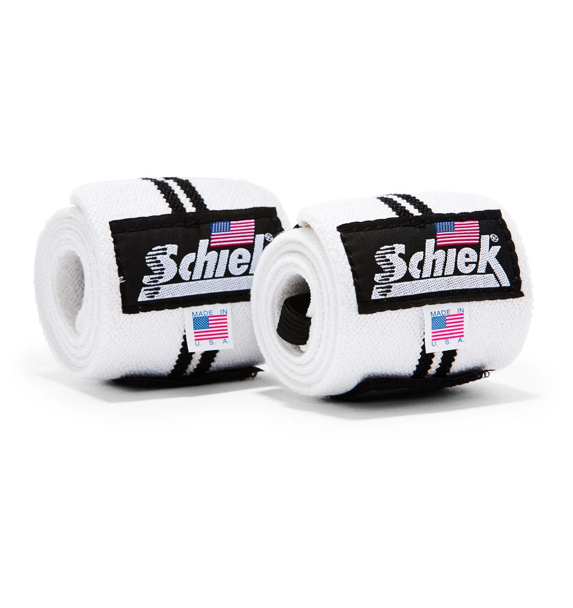 Schiek 24" Wrist Wraps - White/Black 3 Schiek 24" Wrist Wraps - White/Black