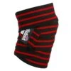 Schiek 78" Knee Wraps - Black/Red (With Velcro Closure) -Fitness Supplies Store 1178KWB V Schiek Knee Wraps Black with Velcro Closure Side