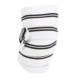 Schiek 78" Knee Wraps - White/Black -Fitness Supplies Store 1178KWW Schiek Knee Wraps White Front