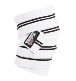 Schiek 78" Knee Wraps - White/Black
