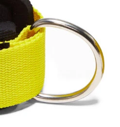 Schiek Ankle Straps - 5mm - Yellow -Fitness Supplies Store 1700 Schiek Ankle Straps Cuffs Yellow Hook Close Up