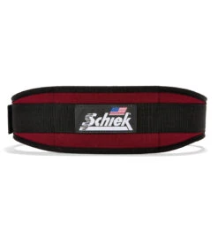 Schiek 2004 Contour Weight Lifting Belt - Burgundy -Fitness Supplies Store 2004 Schiek Contour Weight Lifting Belt Burgundy Back