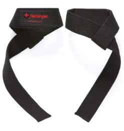 Harbinger 21.5" Padded Cotton Lifting Straps -Fitness Supplies Store 21300 Harbinger Padded Lifting Straps Black Alternate Pair