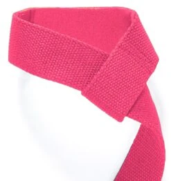 Harbinger 21.5" Padded Cotton Lifting Straps -Fitness Supplies Store 21307 Harbinger Padded Lifting Straps Pink Back Close Up
