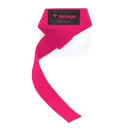 Harbinger 21.5" Padded Cotton Lifting Straps -Fitness Supplies Store 21307 Harbinger Padded Lifting Straps Pink Front Single