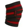 Harbinger 78" Red Line Knee Wraps - Black/Red -Fitness Supplies Store 46300 Harbinger 78 inch Red Line Knee Wraps Side