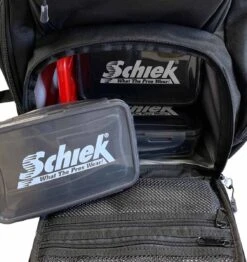 Schiek Meal Pack Backpack - Black -Fitness Supplies Store 700MP Schiek Meal Prep Bag Opened Close Up