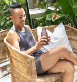 BAHE Double-layered Studio Flask - 600mL - Cinnamon -Fitness Supplies Store BAHE Double layered Flask 600mL Lifestyle 1