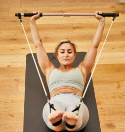 BAHE Pilates Bar Set - Dusty Beige -Fitness Supplies Store BAHE Pilates Bar Set Dusty Beige Lifestyle 01