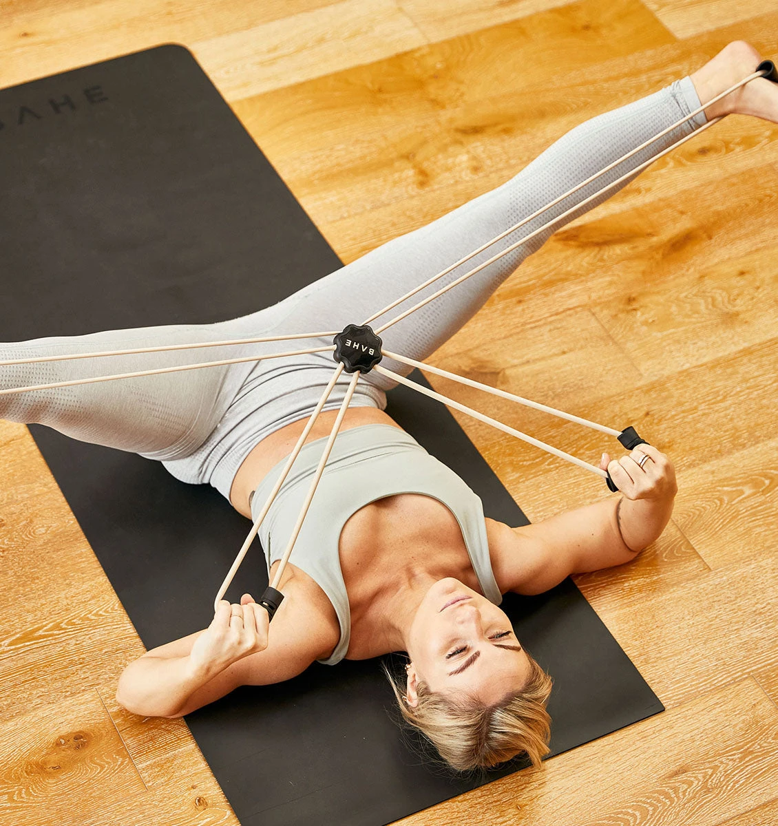 BAHE Pilates Flow Reformer - Dusty Beige 7 BAHE Pilates Flow Reformer - Dusty Beige - Image 5