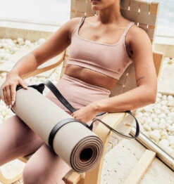 BAHE Soft Touch Reversible XL Yoga Mat - 6mm - Pebble Grey -Fitness Supplies Store BAHE Soft Touch Reversible XL Yoga Mat 6mm Pebble Grey Lifestyle 01