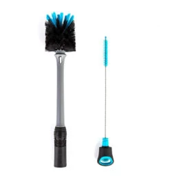 BlenderBottle 2-in-1 Bottle Brush - Black/Grey/Blue