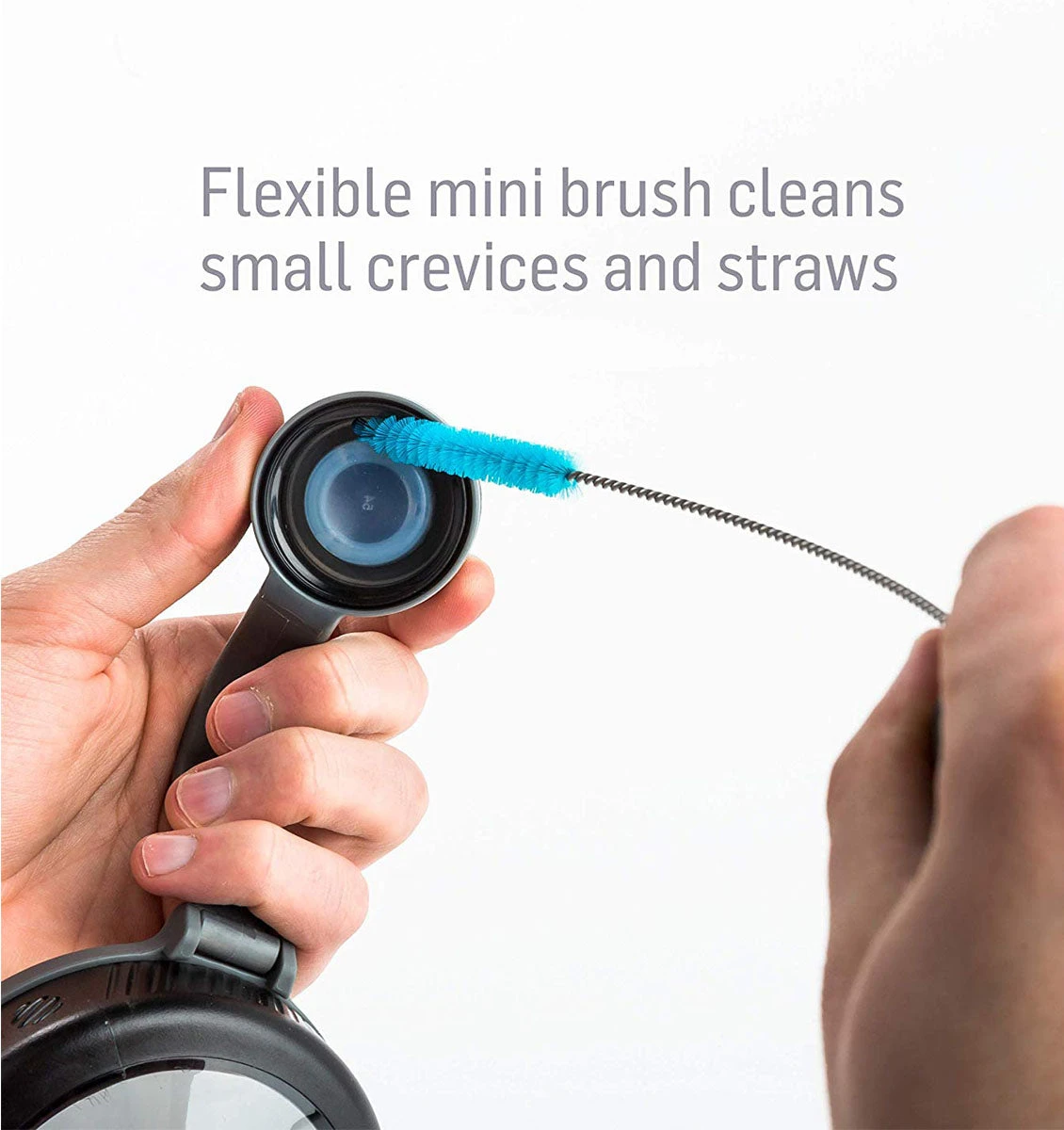 BlenderBottle 2-in-1 Bottle Brush - Black/Grey/Blue 4 BlenderBottle 2-in-1 Bottle Brush - Black/Grey/Blue - Image 2