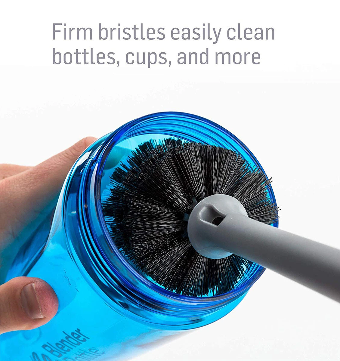 BlenderBottle 2-in-1 Bottle Brush - Black/Grey/Blue 7 BlenderBottle 2-in-1 Bottle Brush - Black/Grey/Blue - Image 5
