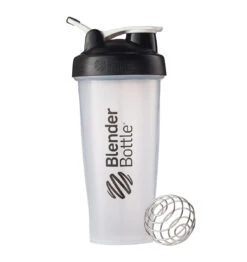 BlenderBottle Classic Shaker Bottle (with Loop Handle) - 28oz/828mL - Clear/Black