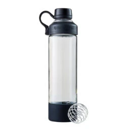 BlenderBottle Mantra Glass Shaker Bottle - 20oz/600mL - Clear/Black