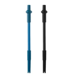 BlenderBottle Shaker Bottle Straws (2 Pack) - Black/Blue