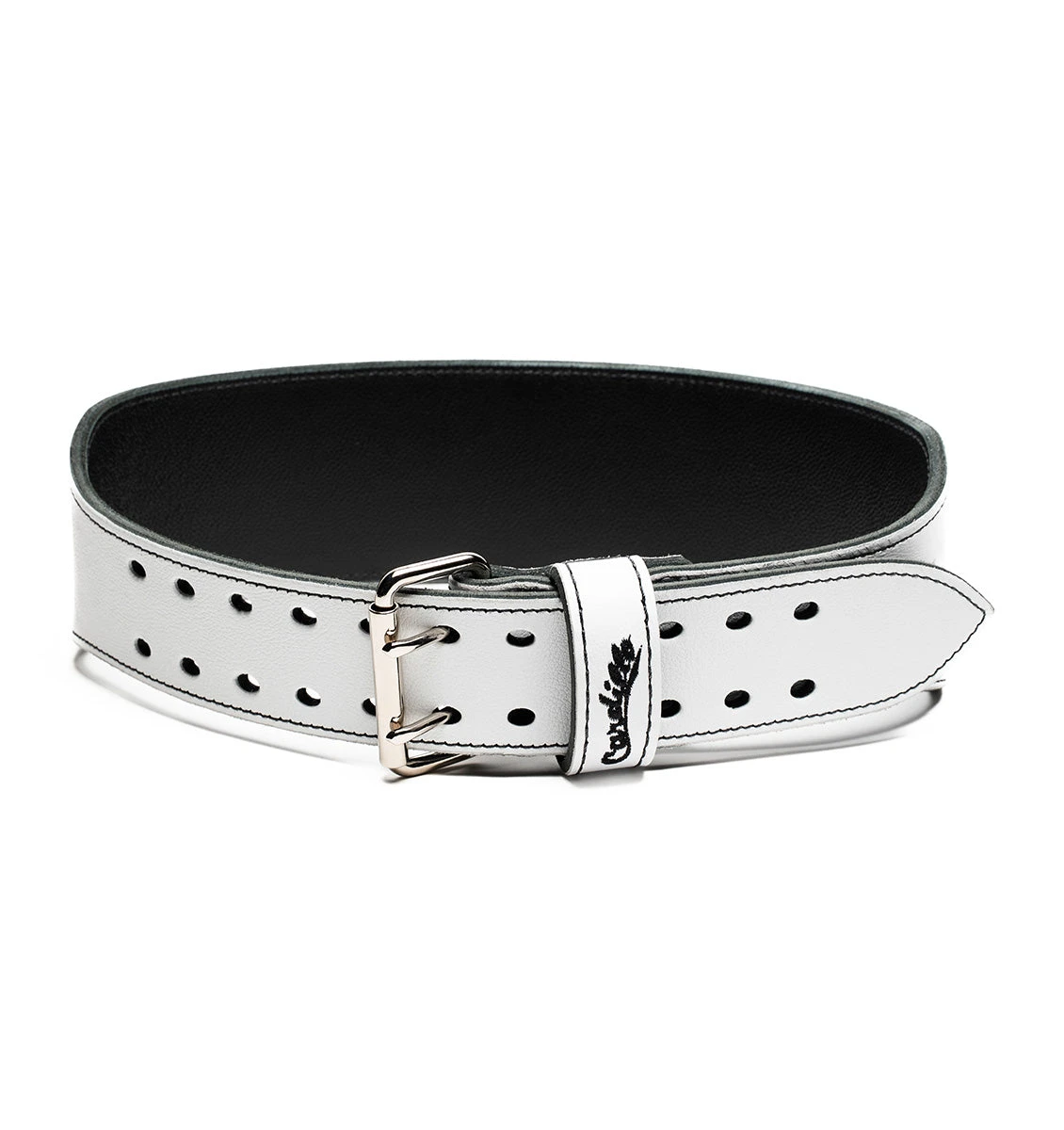 Cardillo Men's 310DL Custom Weight Lifting Belt With Cardillo Logo Embroidery - White 4 Cardillo Men's 310DL Custom Weight Lifting Belt With Cardillo Logo Embroidery - White - Image 2