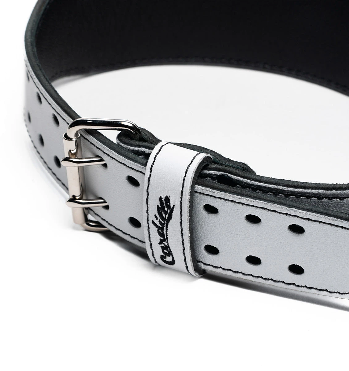 Cardillo Men's 310DL Custom Weight Lifting Belt With Cardillo Logo Embroidery - White 7 Cardillo Men's 310DL Custom Weight Lifting Belt With Cardillo Logo Embroidery - White - Image 5