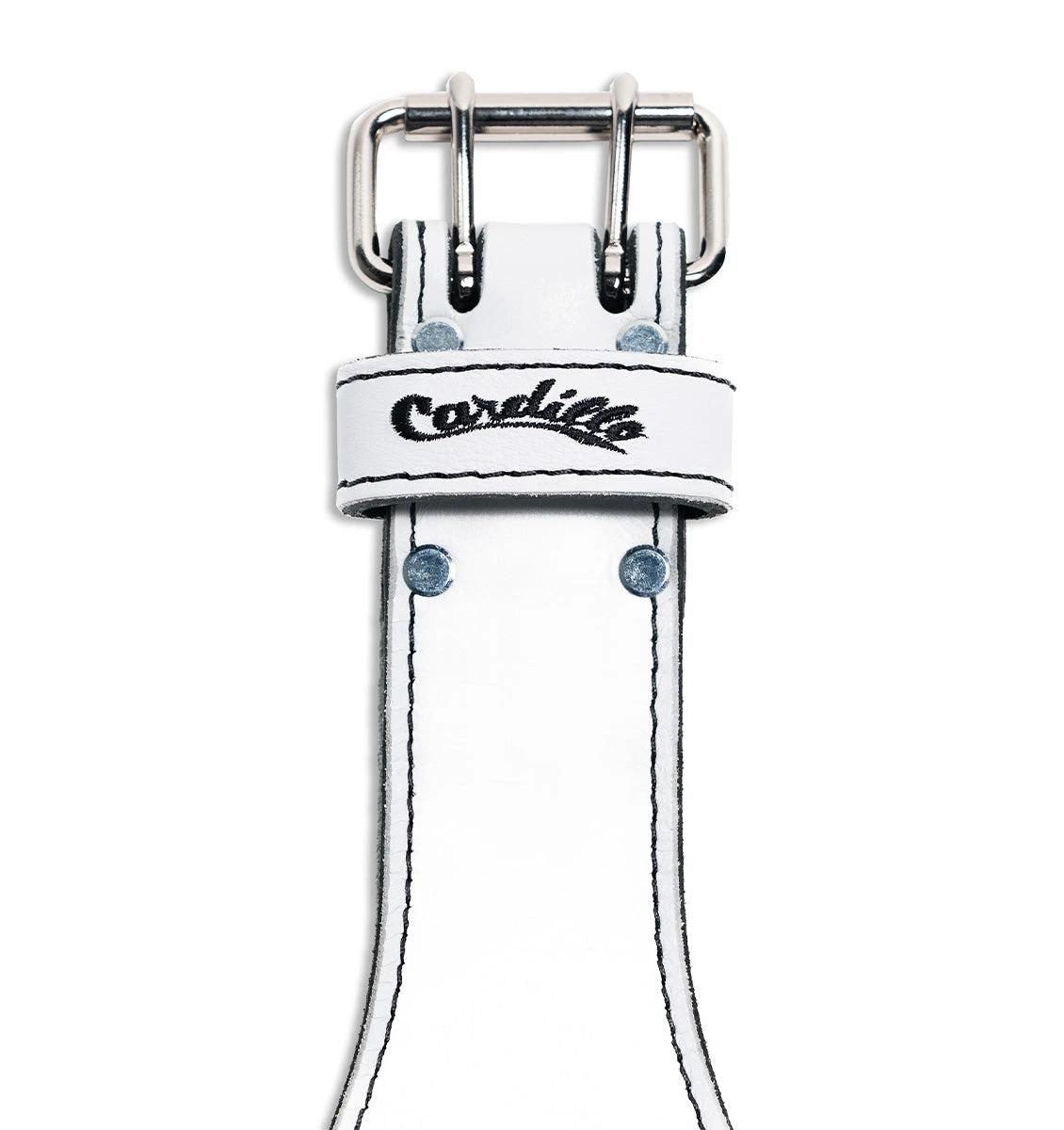 Cardillo Men's 310DL Custom Weight Lifting Belt With Cardillo Logo Embroidery - White 9 Cardillo Men's 310DL Custom Weight Lifting Belt With Cardillo Logo Embroidery - White - Image 7