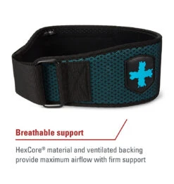 Harbinger Women's 4.5" HexCore Weight Lifting Belt - Light Blue -Fitness Supplies Store Harbinger Hexcore Weight Lifting Belt Womens Light Blue 05