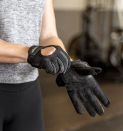 Harbinger Women's Power Protect Weight Lifting Gloves - Black -Fitness Supplies Store Harbinger Power Protect Gloves Womens Black Lifestyle 01