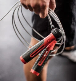 Harbinger Pro Speed Jump Rope - Red/Black -Fitness Supplies Store Harbinger Pro Speed Jump Rope Red Black Lifestyle 03
