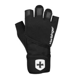 Harbinger Women's Pro Wrist Wrap Weight Lifting Gloves 2.0 - Black