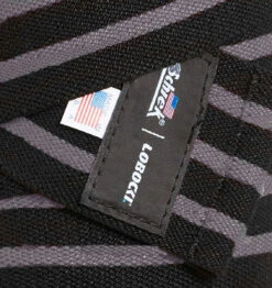 LOBOCKI X Schiek 78" Knee Wraps - Black/Silver (With Velcro Closure) -Fitness Supplies Store LOBOCKI x Schiek Knee Wraps With Velcro Closure Black Out 78 inch 04