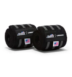 LOBOCKI X Schiek 24" Wrist Wraps - Black/Silver