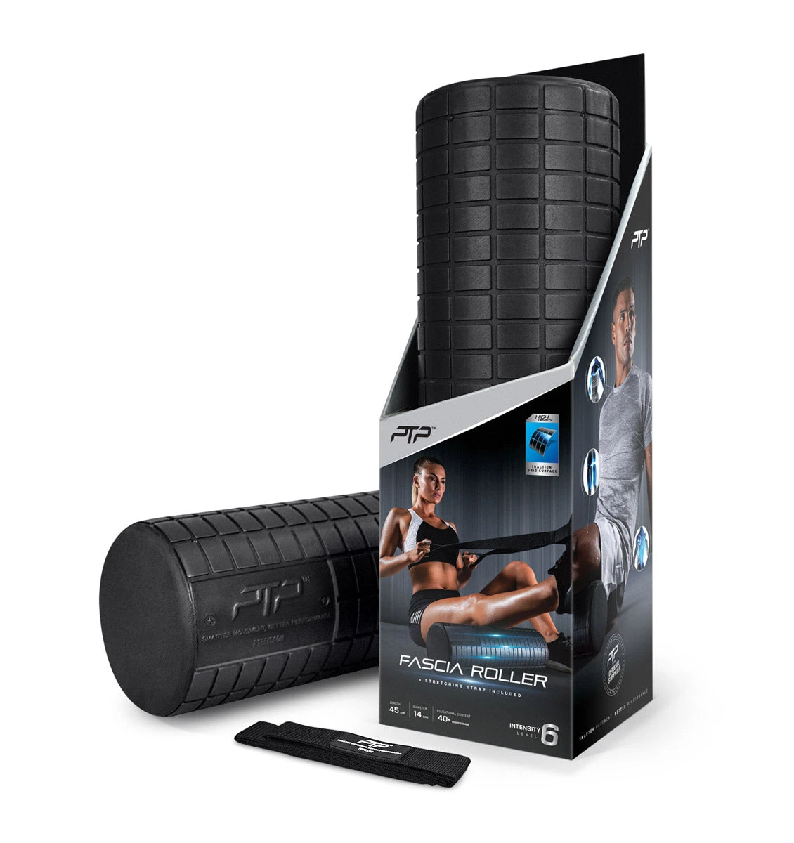 PTP Fascia Release Foam Roller - Medium - 45cm (with Stretching Strap) 5 PTP Fascia Release Foam Roller - Medium - 45cm (with Stretching Strap) - Image 3