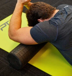 PTP Fitness Mat - 6mm - Space Grey/Lime -Fitness Supplies Store PTP Fitness Mat Lifestyle 01