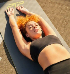 PTP Fitness Mat - 6mm - Space Grey/Lime -Fitness Supplies Store PTP Fitness Mat Lifestyle 05