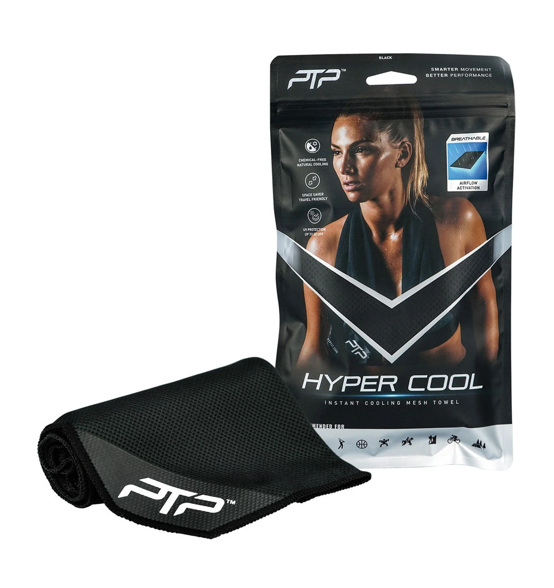 PTP Hyper Cool Towel - Black 3 PTP Hyper Cool Towel - Black