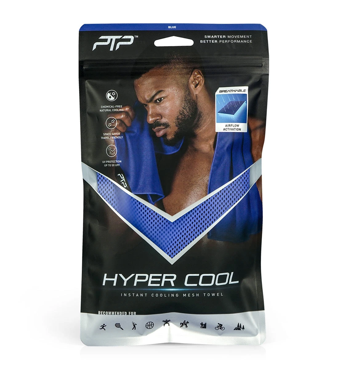 PTP Hyper Cool Towel - Blue 5 PTP Hyper Cool Towel - Blue - Image 3