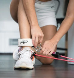 PTP Luxe Ankle Straps - Bone White -Fitness Supplies Store PTP Luxe Ankle Straps Bone White Lifestyle 03