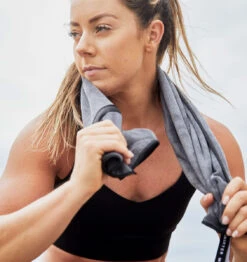 PTP Microfibre Action Towel - Regular - Storm -Fitness Supplies Store PTP Microfibre Action Towel Regular Lifestyle 01