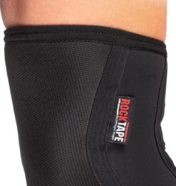 RockTape Assassins Elbow Sleeves - 4mm - Black -Fitness Supplies Store RockTape Assassins Elbow Sleeves Top Close Up
