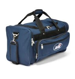 Schiek Deluxe Multi-Compartment Polyester Gym Bag - Navy Blue