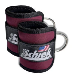 Schiek Premium Ankle Cuffs -Fitness Supplies Store Schiek Premium Ankle Cuffs Burgundy Product 01