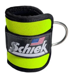 Schiek Premium Ankle Cuffs -Fitness Supplies Store Schiek Premium Ankle Cuffs Neon Yellow Product 02