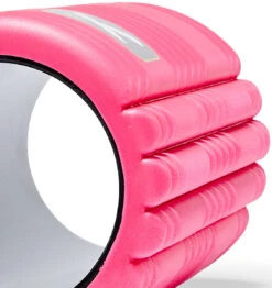 TriggerPoint GRID 1.0 Foam Roller - 13" - Pink 9 TriggerPoint GRID 1.0 Foam Roller - 13" - Pink -Fitness Supplies Store TPT3GRDPWS00000 TriggerPoint The Grid 1.0 Foam Roller Pink 60 Degree Angle Close Up